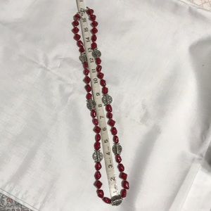 Premier Jewelry red and silver necklace.